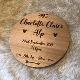 Personalised Timber Birth Announcement Sign