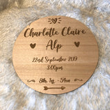 Personalised Timber Birth Announcement Sign