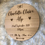 Personalised Timber Birth Announcement Sign