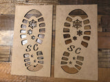 Santa Boot Print Christmas Eve Stencils
