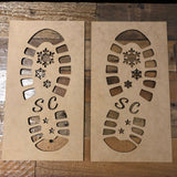 Santa Boot Print Christmas Eve Stencils