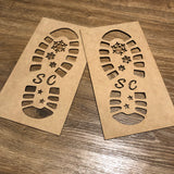 Santa Boot Print Christmas Eve Stencils