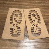 Santa Boot Print Christmas Eve Stencils
