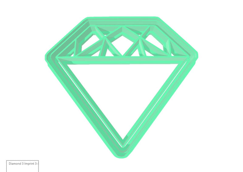 Diamond Embosser 3D Printed Cookie Cutter