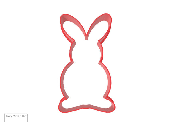 Easter Bunny 3D Printed Cookie Cutter — Style 1