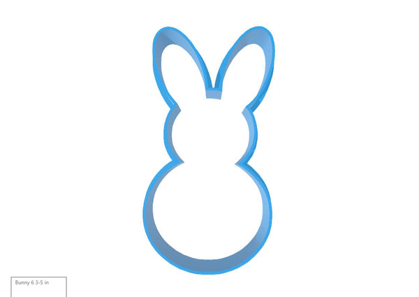 Bunny 3D Printed Cookie & Fondant Cutter — Style 6