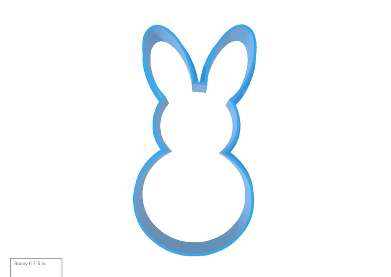 Bunny 3D Printed Cookie & Fondant Cutter — Style 6