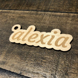 Personalised Laser Engraved Timber Name Keyring