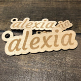 Personalised Laser Engraved Timber Name Keyring