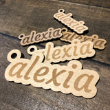 Personalised Laser Engraved Timber Name Keyring