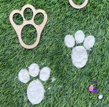 Easter Bunny Paw Print Stencils