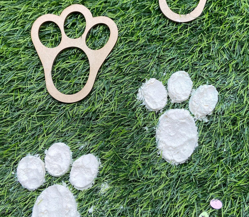 Easter Bunny Paw Print Stencils