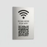 Custom WiFi QR Code Self-Adhesive Acrylic Sign