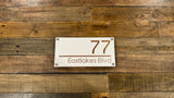 Custom Two-Layer Acrylic House Number Plaque — White Front