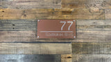 Custom Rose Gold Acrylic House Number & Street Name Plaque