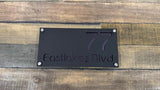 Custom Two-Layer Acrylic House Number & Street Name Plaque — Black Front
