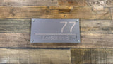 Custom Two-Layer Acrylic House Number Plaque — Brushed Silver