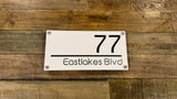 Custom Two-Layer Acrylic House Number Plaque — White Front