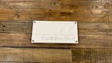 Custom Two-Layer Acrylic House Number & Street Name Plaque — White Front
