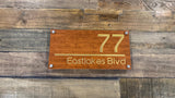 Custom Two-Layer Acrylic House Number & Street Name Plaque — White Front