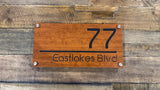 Custom Two-Layer Acrylic House Number & Street Name Plaque — White Front