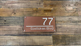Custom Rose Gold Acrylic House Number & Street Name Plaque