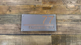 Custom Two-Layer Acrylic House Number Plaque — Brushed Silver