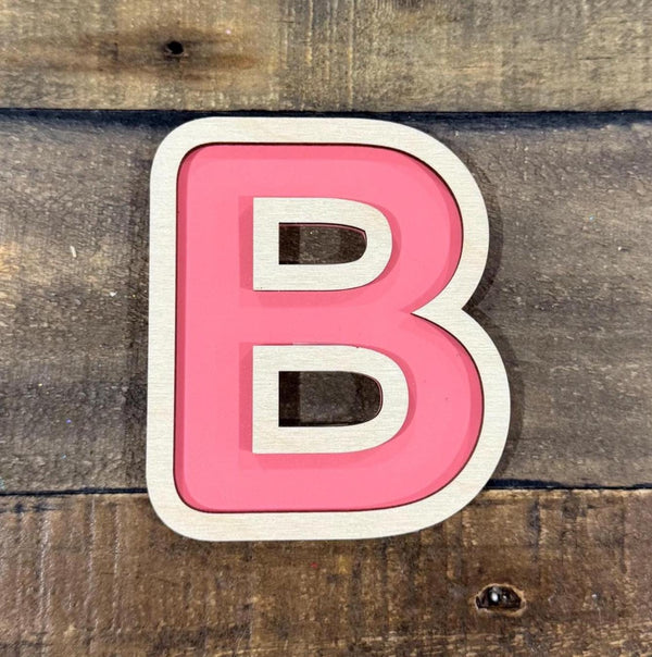 Personalised Acrylic-Backed Plywood Letters — Wall Decor