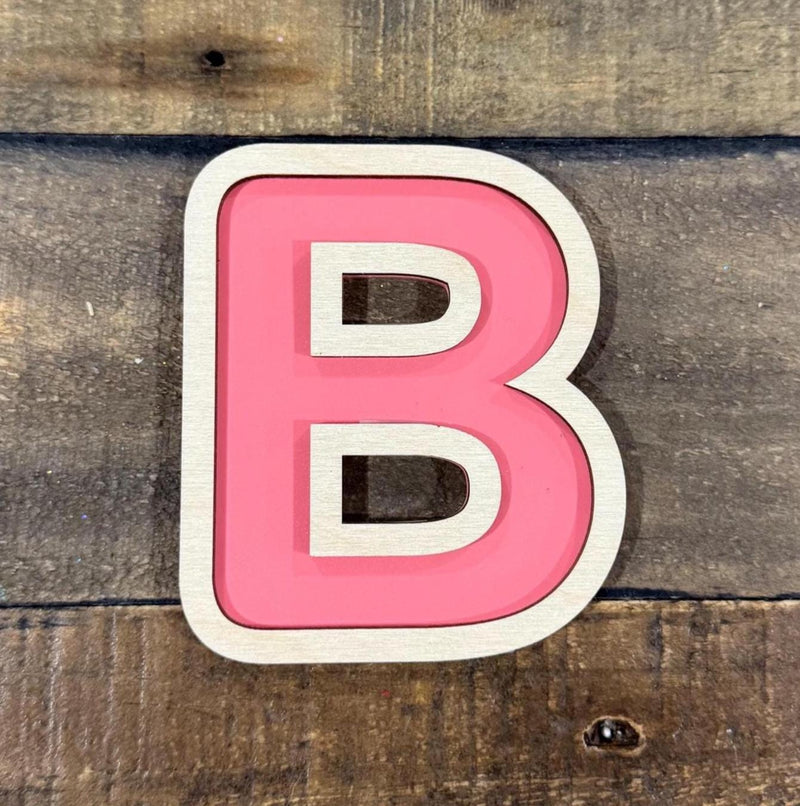 Personalised Acrylic-Backed Plywood Letters — Wall Decor