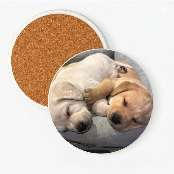 Custom UV Printed Pet Photo Ceramic Coaster